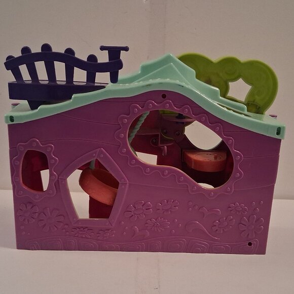 Hasbro Littlest Pet Shop Purple Club Tree House Play Set Swing 2007 - Picture 2 of 4